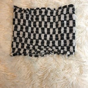 Carmar checked crop top